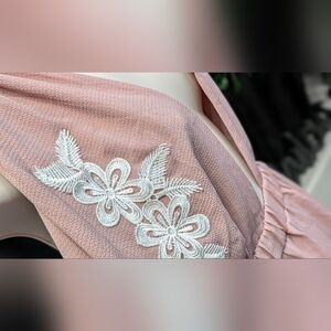 Covet Dusty Rose Shorts Halter Romper Suit XL